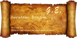 Gerstner Ervina névjegykártya